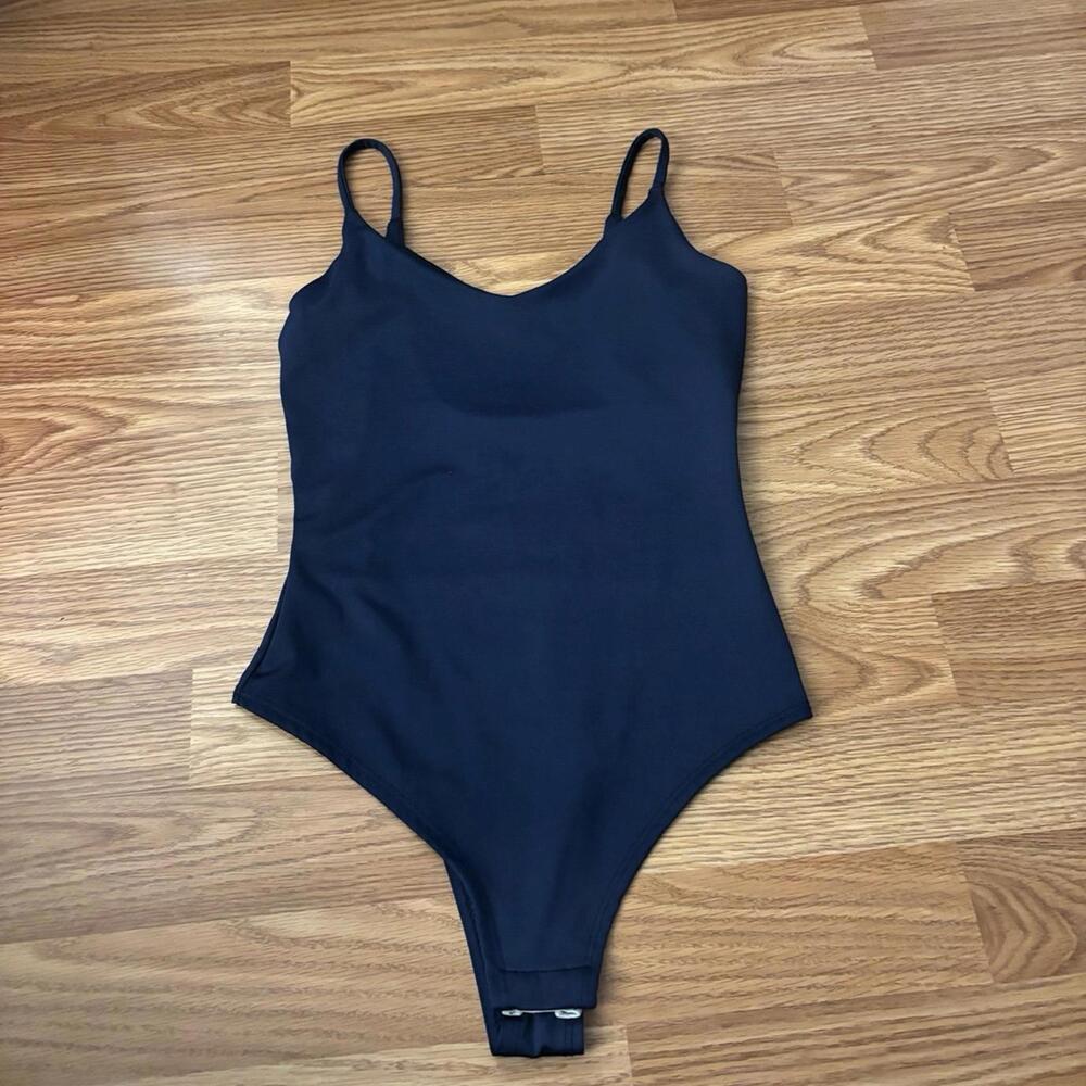Live In The Moment Navy Blue Cami Bodysuit Size XS